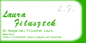 laura filusztek business card
